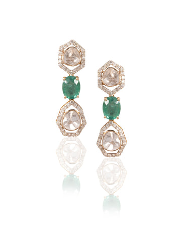 Evora Diamond & Polki Ear Rings