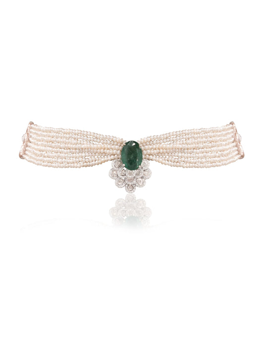 Kaelin Diamond & Polki Bead Choker