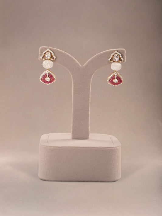 Selinae Diamond & Polki Long Earrings