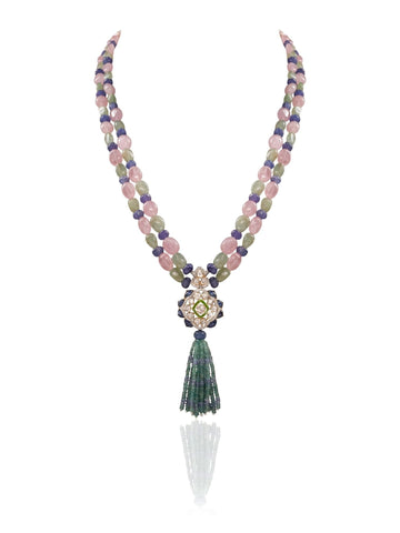Dhanvi  Diamond & Polki Bead Pendant