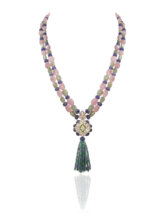 Dhanvi  Diamond & Polki Bead Pendant