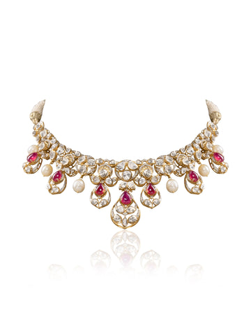 Azelise Diamond & Polki U Necklace