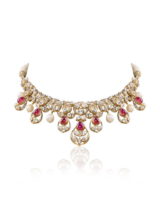 Azelise Diamond & Polki U Necklace