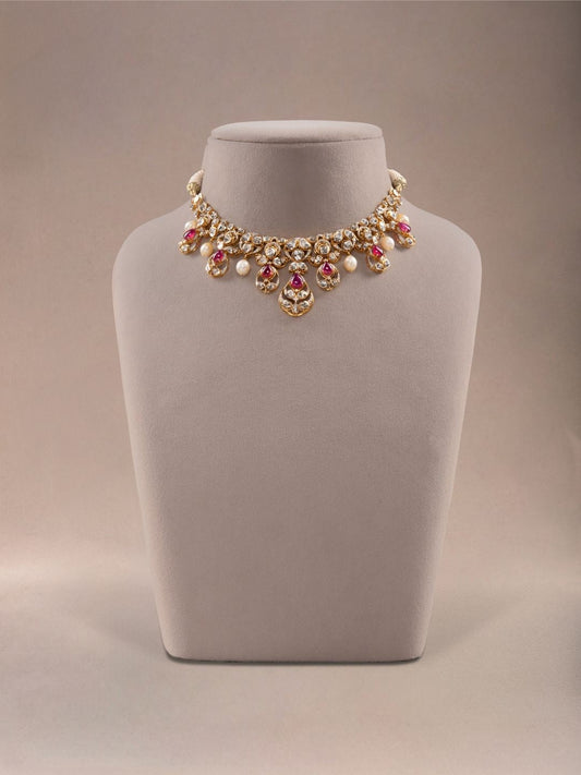 Azelise Diamond & Polki U Necklace