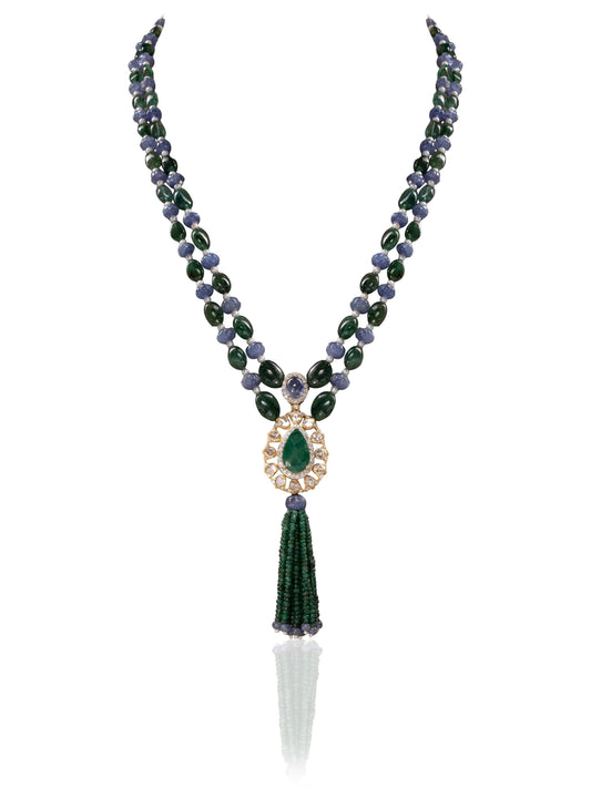 Varshini Diamond & Polki Bead Pendant
