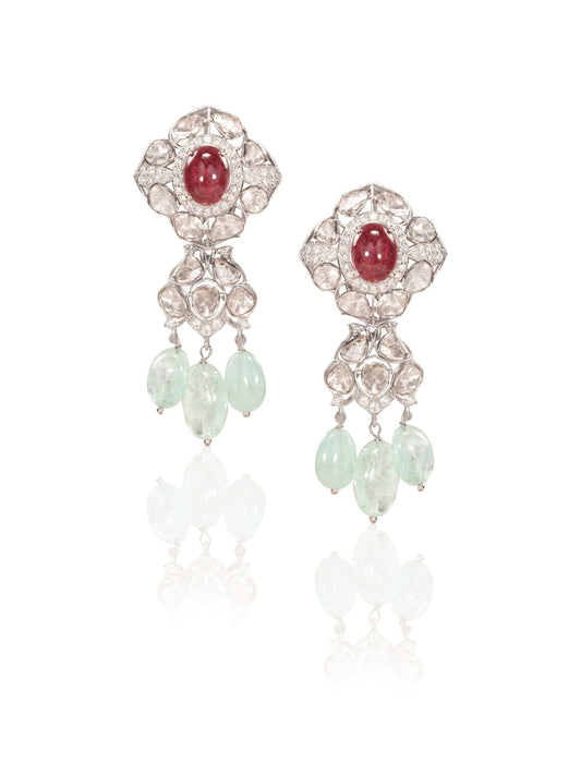 Naqshi  Diamond & Polki Ear Rings