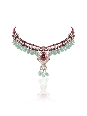 Tragya Diamond & Polki U Necklace