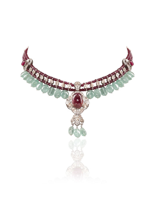 Tragya Diamond & Polki U Necklace