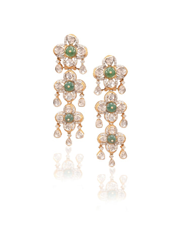 Aliska Diamond & Polki Long Earrings
