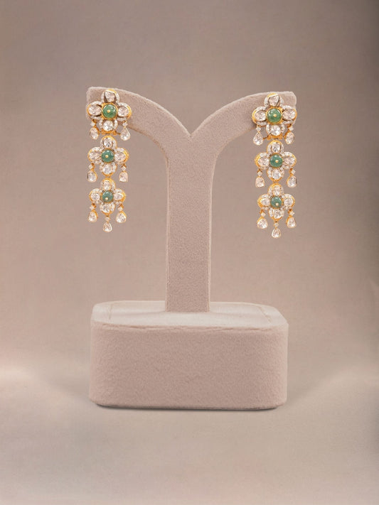 Aliska Diamond & Polki Long Earrings