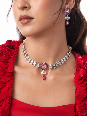 Elivra Diamond & Polki U Necklace