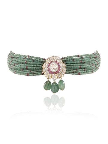 Marivelle Diamond & Polki Bead Choker