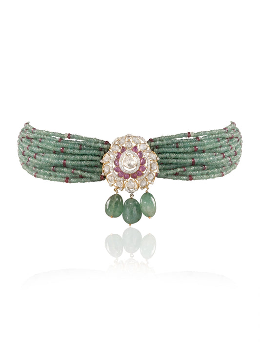 Marivelle Diamond & Polki Bead Choker