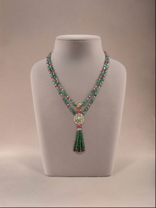 Chahak  Diamond & Polki Bead Pendant