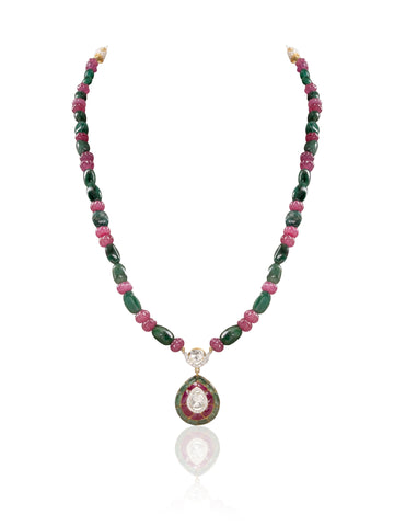 Ishaana Diamond & Polki Bead Pendant
