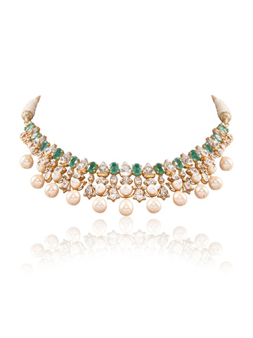 Elinaya Diamond & Polki U Necklace
