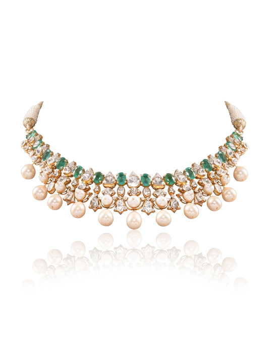 Elinaya Diamond & Polki U Necklace