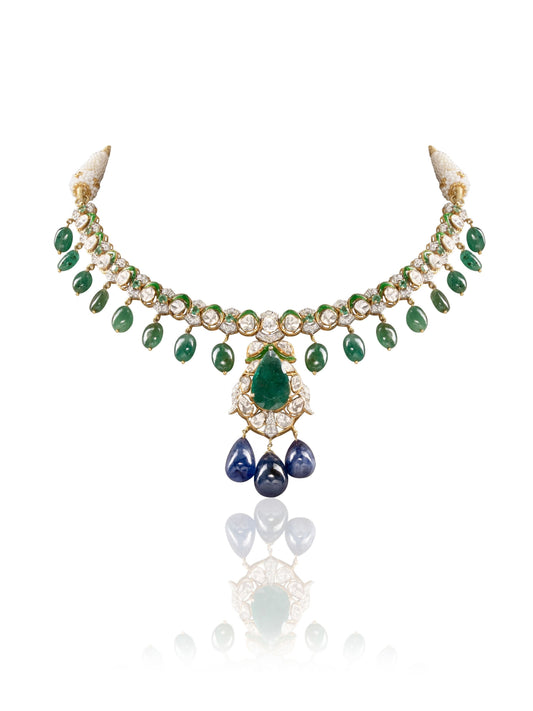 Vaelise Diamond & Polki U Necklace
