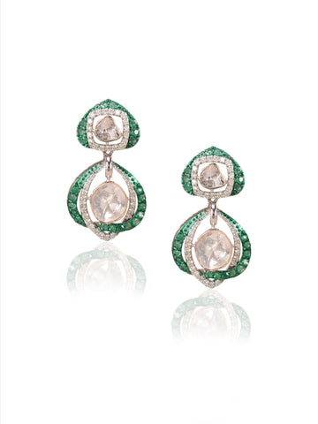 Orlena Diamond & Polki Ear Rings