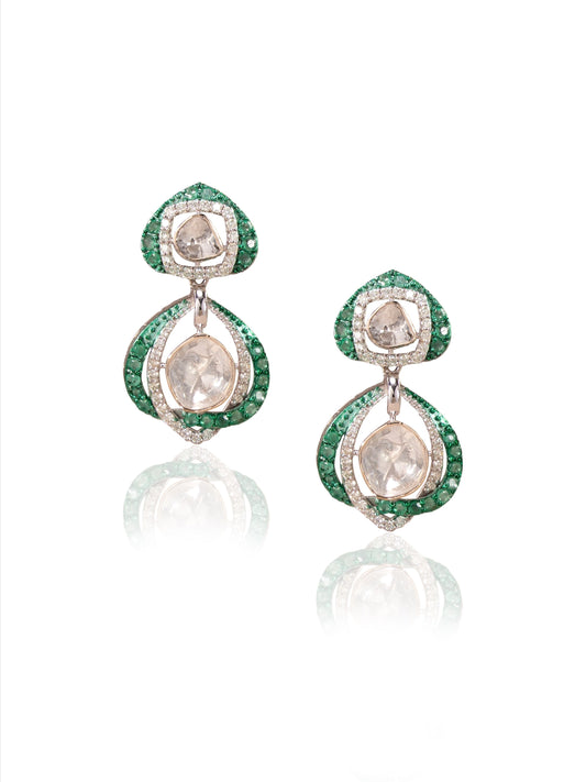 Orlena Diamond & Polki Ear Rings