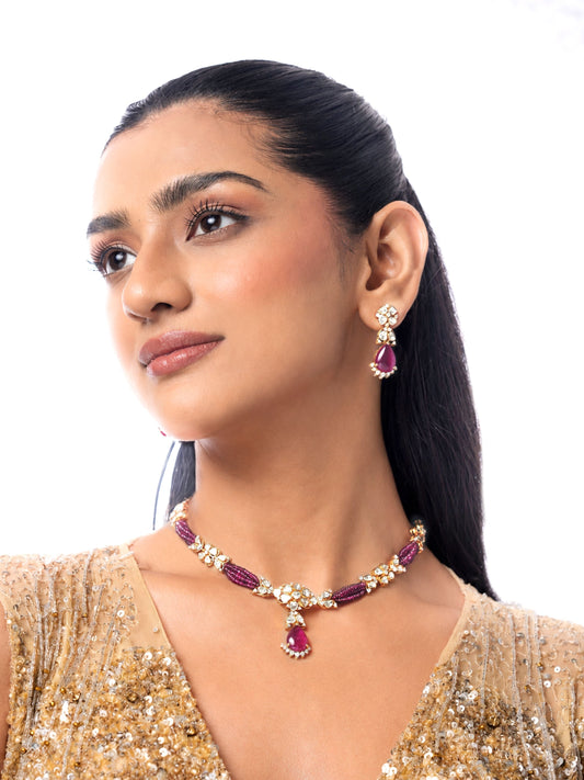 Sorayae Diamond & Polki U Necklace