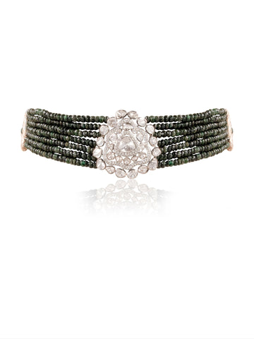 Velora Diamond & Polki Bead Choker