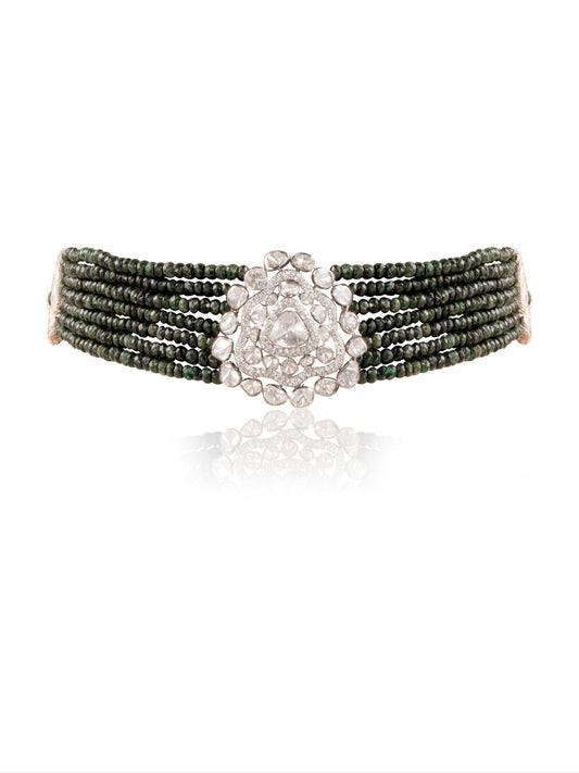Velora Diamond & Polki Bead Choker