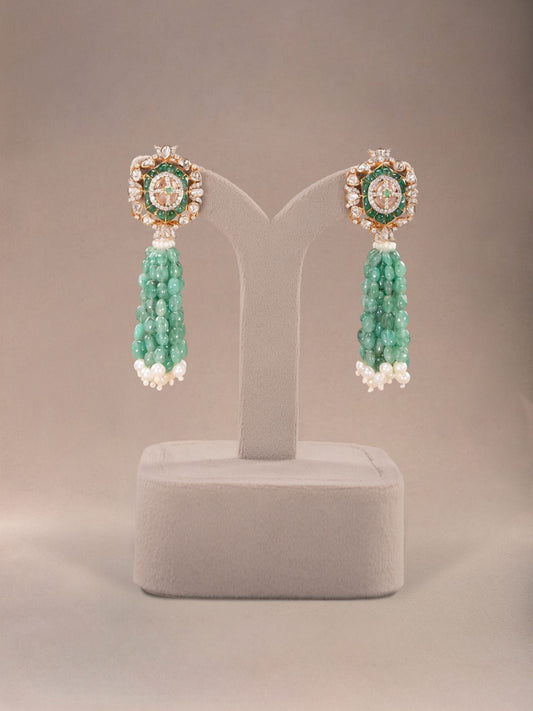 Elowena Diamond & Polki Long Earrings