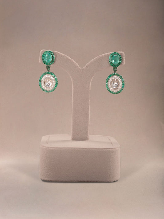 Oriana Diamond & Polki Long Earrings