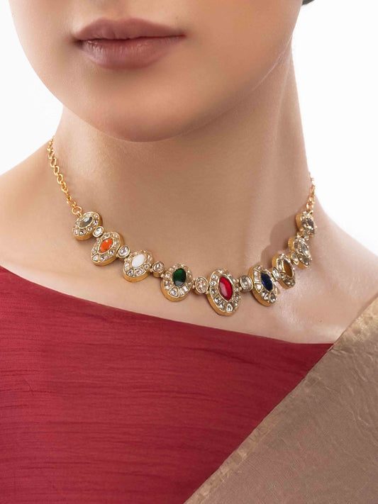 Ekanika Polki U Necklace