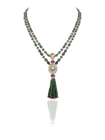 Chahak  Diamond & Polki Bead Pendant