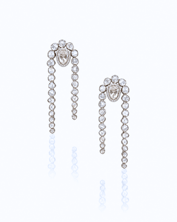 Ethena Diamond & Polki Long Earrings