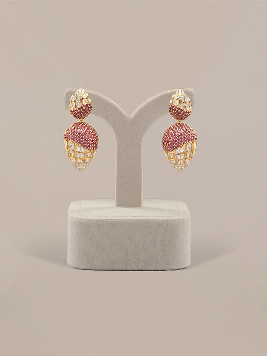 Toshani Diamond & Polki Long Earrings