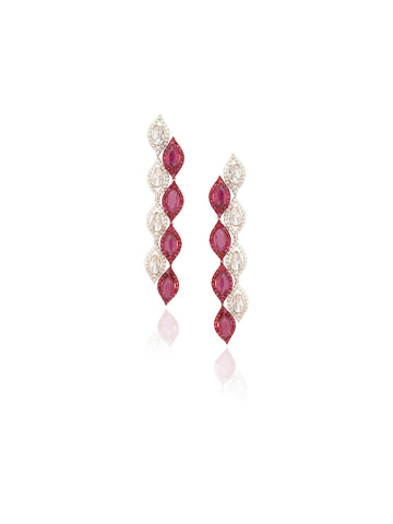 Eline Diamond & Polki Long Earrings