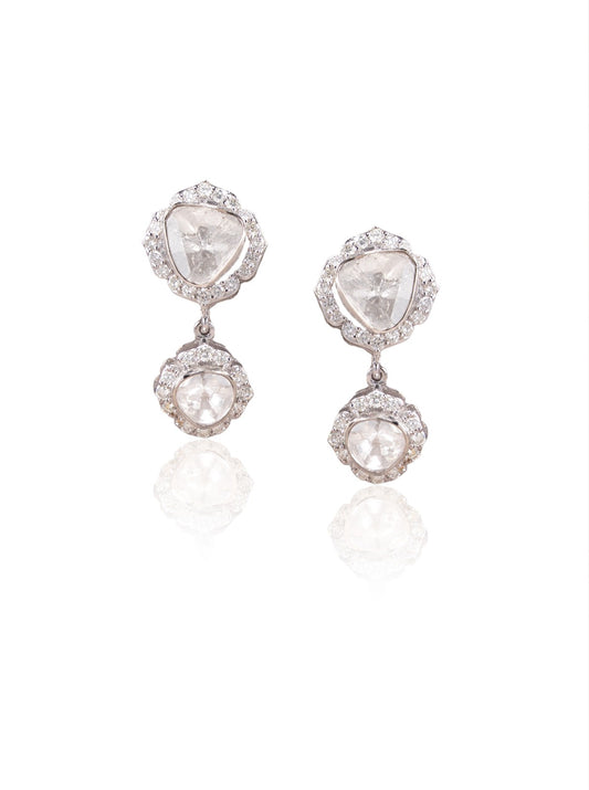 Srinika Diamond & Polki Ear Rings