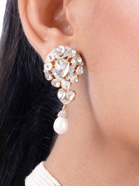 Adhyudha Diamond & Polki Ear Rings
