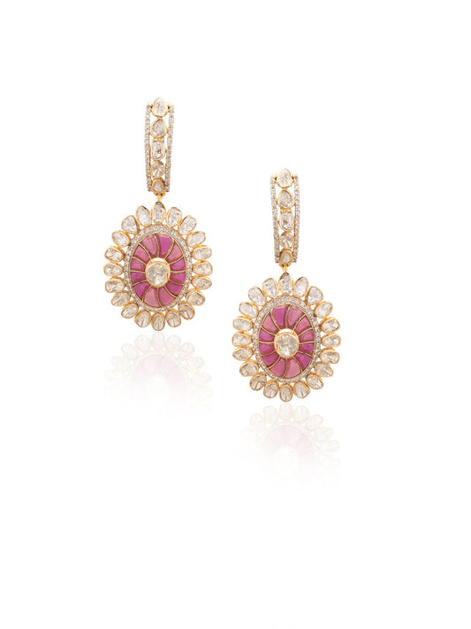 Kavira Diamond & Polki Long Earrings
