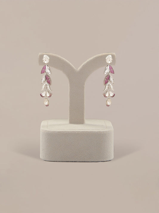 Sanviya Diamond & Polki Long Earrings