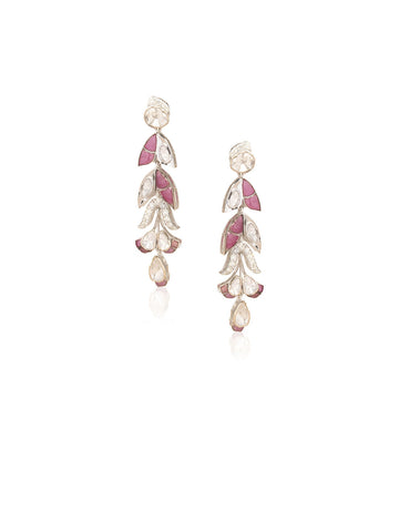 Sanviya Diamond & Polki Long Earrings