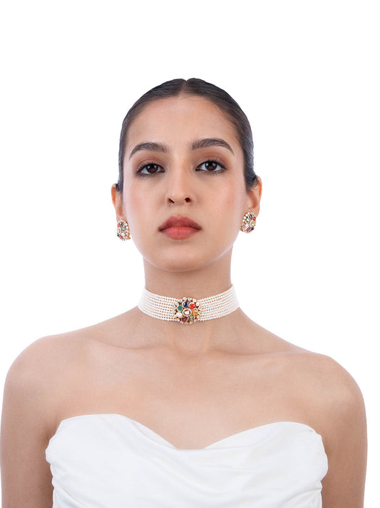 Nivedita Diamond & Polki Bead Choker