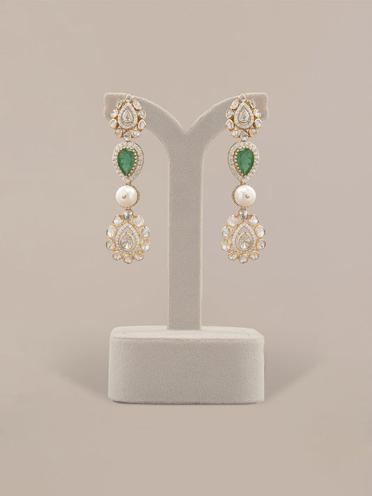 Kavira Diamond & Polki Long Earrings