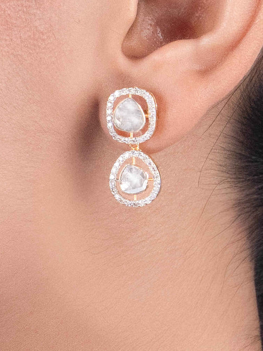 Ekaksha Diamond & Polki Ear Rings