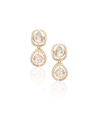 Ekaksha Diamond & Polki Ear Rings