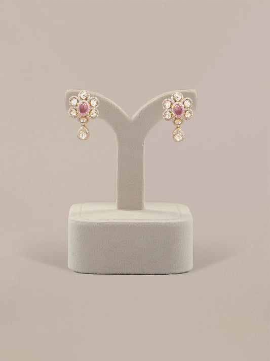 Raahee Diamond & Polki Ear Rings