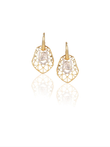 Manjari Diamond & Polki Hoops