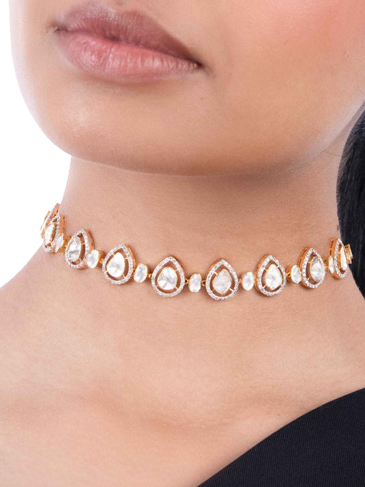 Amodini  Diamond & Polki U Necklace