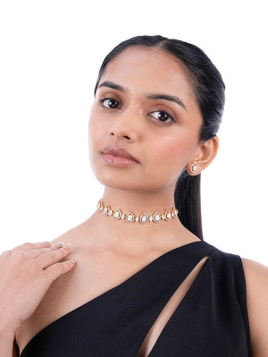 Amodini  Diamond & Polki U Necklace