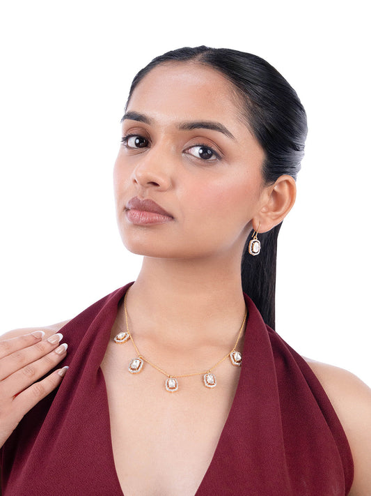 Nihantra Diamond & Polki U Necklace