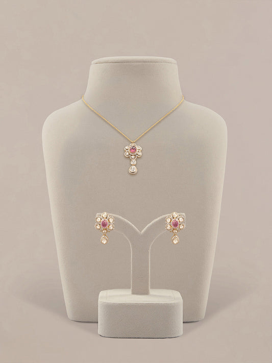 Siransha & Raahee Diamond & Polki Pendant Set