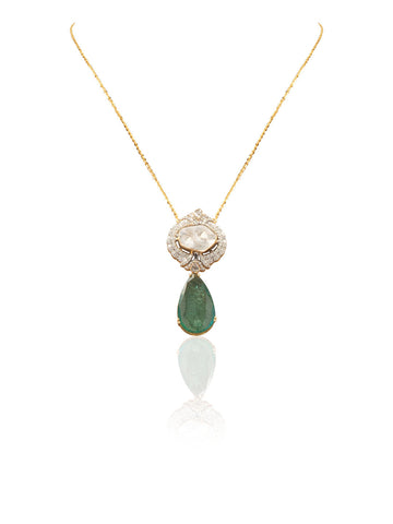 Liyana Diamond & Polki Pendant